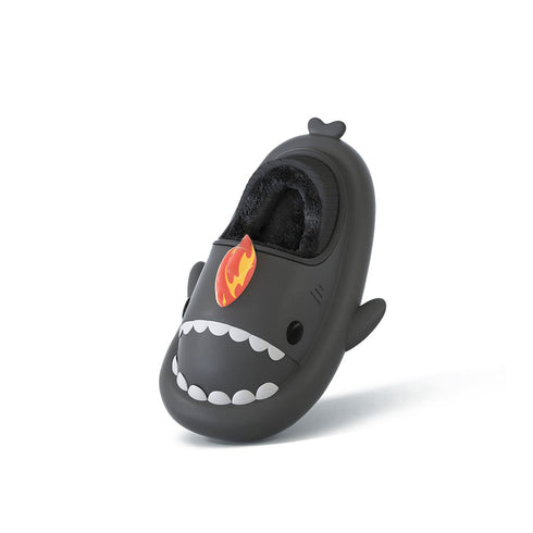 Sharkicks Basic - Hiver, Chaussons Requins Kaiju de Feu, Talon Couvert